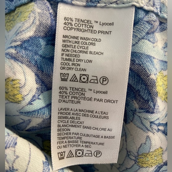 Tommy Bahama Plantain Jungle Camp Shirt-Buccaneer Blue size Large - Picture 5 of 5